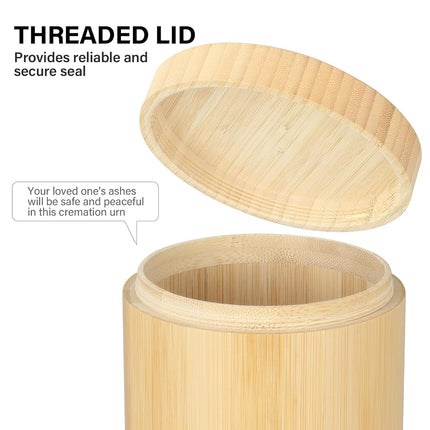 Scattering Tubes for Human Ashes Made of Bamboo,Large Scattering Urns for Human Ashes Adult with Tree of Life Pattern,Biodegradable Cremation Urns for Women Male Pet Ashes,3.5 * 9 Inches