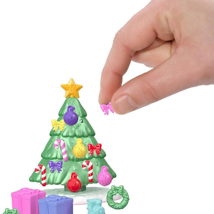 Barbie Mini Barbie Land Collectible 2025 Advent Calendar with 1.5-Inch Dolls & 24 Days of Surprises, Winter Village Play Areas for Storytelling Fun