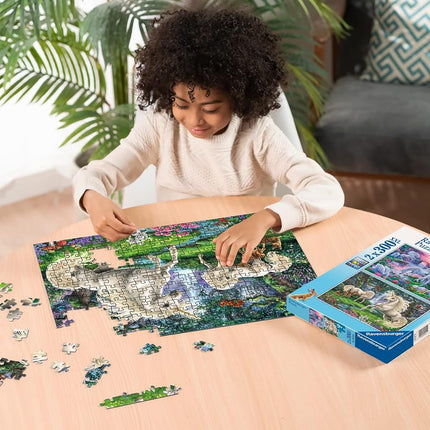 Ravensburger Children Puzzles Unicorns 2x300pc - Ages 9+