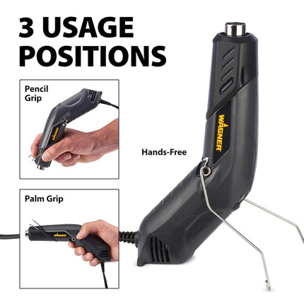 Wagner Spraytech 2410909 HT400 Craft Kit Heat Gun, Heat Gun Kit for Crafting, Embossing, Candle Making, Shrink Wrapping, and More, Embossing Heat Tool Craft Gun, Dual Temperature 680 & 450 Degrees