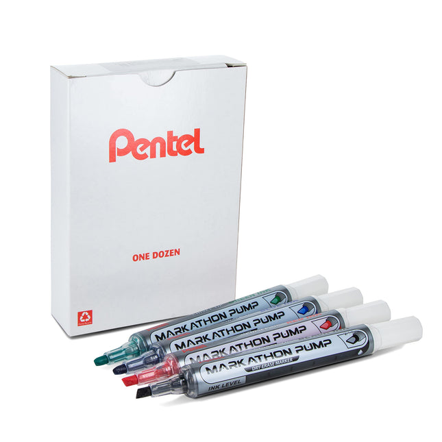 Pentel Markathon Pump Dry Erase Marker, Chisel Tip