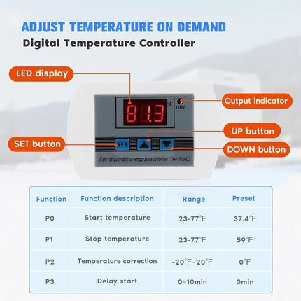Tuyau d'eau chauffant 15 pieds, tuyaux d'eau douce pour VR avec raccords, tuyau d'eau potable antigel, arrêt automatique de la température à -45℃ pour tuyaux d'arrosage