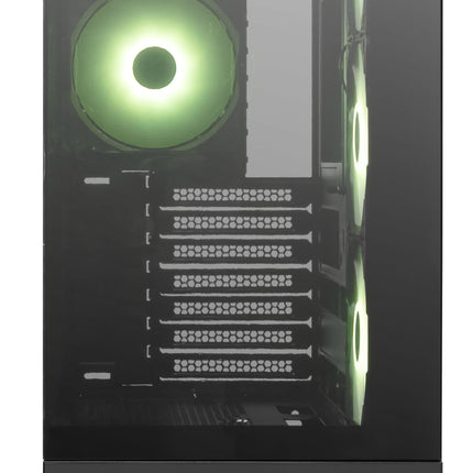 MSI MAG PANO 110R PZ - Caja de PC Gaming Mid-Tower - Panel Lateral de Cristal Templado - 3 Ventiladores ARGB de 120mm - Soporte para Refrigeración Líquida con Radiador de hasta 360mm - Panel de Malla para Flujo de Aire Optimizado