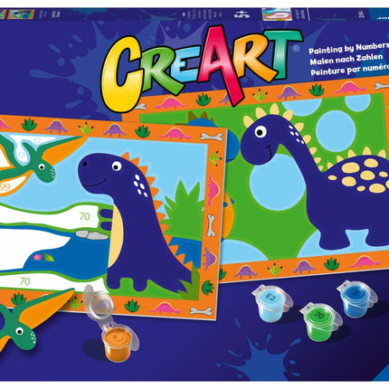 Ravensburger - CreArt Junior-Dinosaur Series, 23554 4