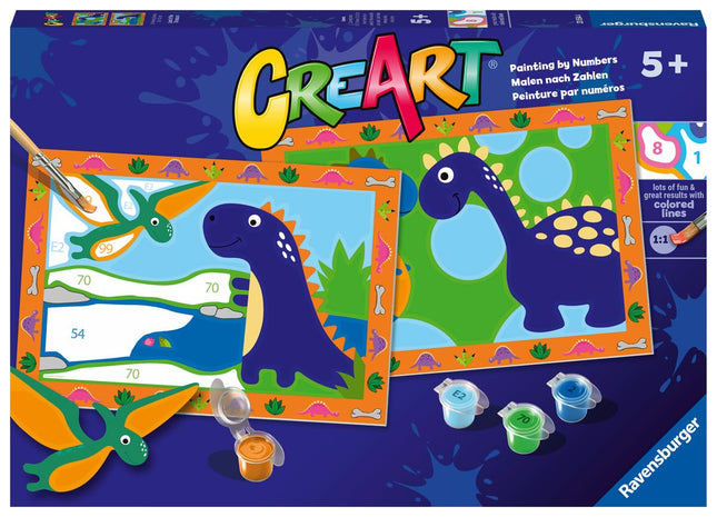 Ravensburger - CreArt Junior-Dinosaur Series, 23554 4