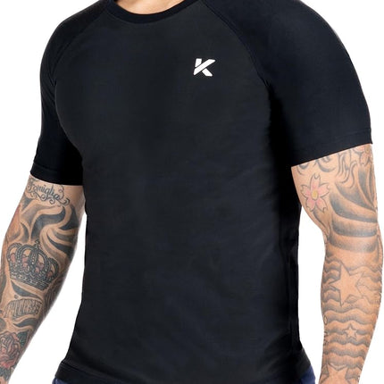 Kewlioo Sauna Shirt for Men - Heat Trapping Sweat Vest, Sauna Suit For Men, Compression Workout Sweat Suit for Gym, Workouts, Black, XL