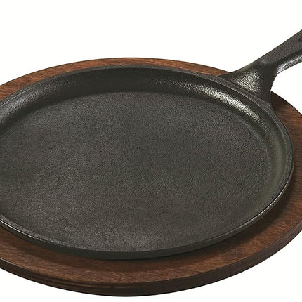 Lodge 8.38 in Cast Iron Round Griddle, Black