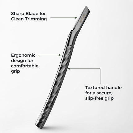 ZOMCHI Eyebrow Razor, Face Razors for Women&Men, Eyebrow Trimmer Shaper with Precision Cover,Facial Shaver with 6 Blades (Black)