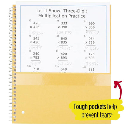 Five Star Spiral Notebook, 5 Subject, Wide Ruled Paper, 200 Sheets, 10-1/2" x 8", Cobalt Blue (73198)