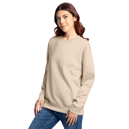 Fruit of the Loom Men's Eversoft Fleece Crewneck Sweatshirts, Moisture Wicking & Breathable, Sizes S-4x Shirt, Khaki Heather, 4XL