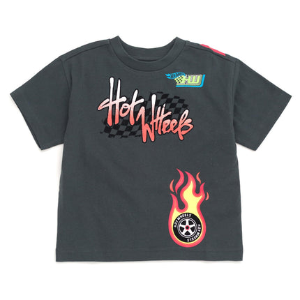 Hot Wheels Toddler Boys 3 Pack T-Shirts Black/Pale Blue 3T