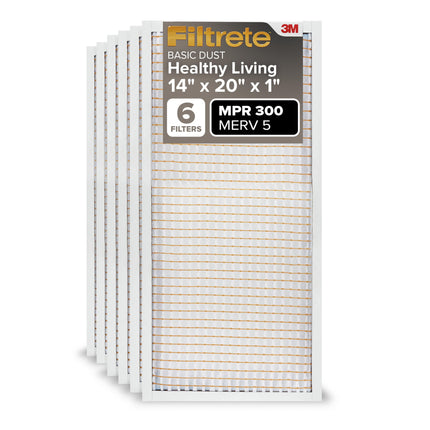Filtrete 14x20x1 Air Filter MPR 300 MERV 5, Clean 