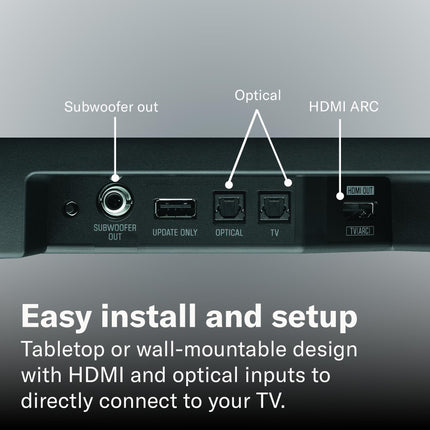 Barra de sonido Yamaha SR-B20A con subwoofers integrados y Bluetooth