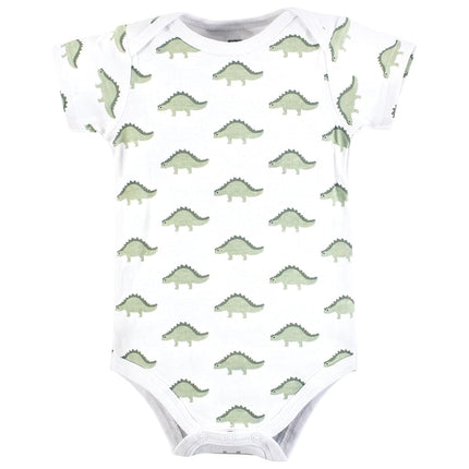 Grenouillères en coton Hudson Baby unisexe pour bébés, Dino Mignon, Nouveau-né