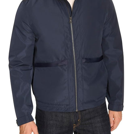 Cole Haan mens Short Sleeve Self Packable Windbreaker, Navy, XXL