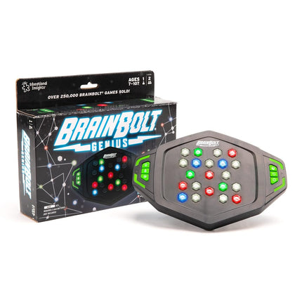Learning Resources BrainBolt Genius Fast Memory Game with Lights, Intelligence Games for Children, Portable Game, Gifts for Children from 7 8 9 10 11 12 Years Boys and Girls
