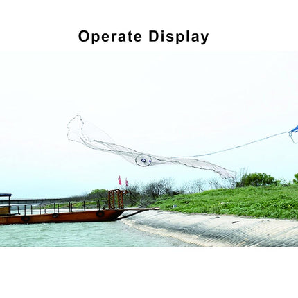Cast Fishing Net with Aluminum Frame, 0.8inch/2cm Mesh, 7.8-13.8ft/2.4-4.2m Diameter