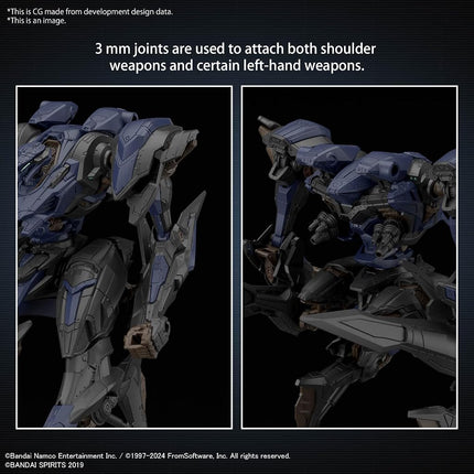 BANDAI Hobby 30MM Armored CORE VI Fires of Rubicon - Schneider NACHTREIHER/40E Steel Haze Model Kit