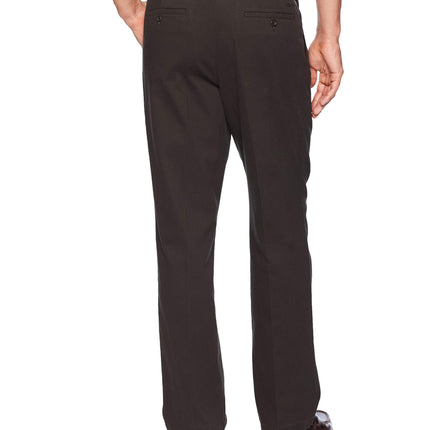 Dockers Pantalón de gabardina plisado para hombre, corte clásico, fácil de llevar (tallas regulares y extra grandes), casual, color Coffee Bean, 34W x 32L