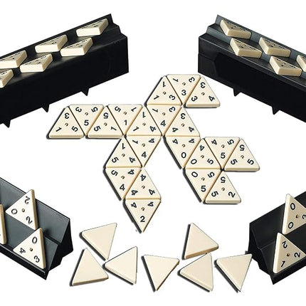 Triominos Deluxe: The Original Triangular Domino Game, Three-Sided Domino Fun for All The Family, for 2-4 Players, Ages 6+