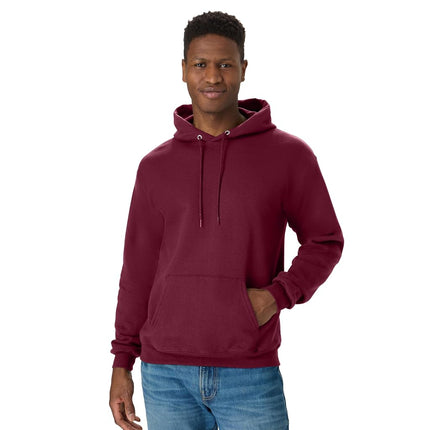 Hanes Men's EcoSmart Hoodie, Midweight Fleece, Pullover Hooded Sweatshirt, Maroon, XXL