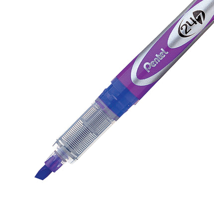 Pentel SL12-V Highlighter with Liquid Ink Pack of 12 Violet
