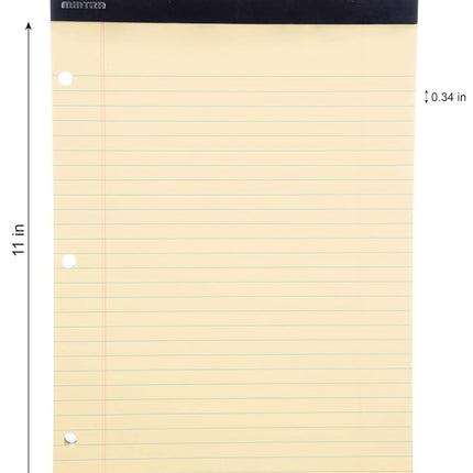 Mintra Office Legal Pads (Double Pad 3pk (Canary), 8.5in x 11in (Wide Ruled))