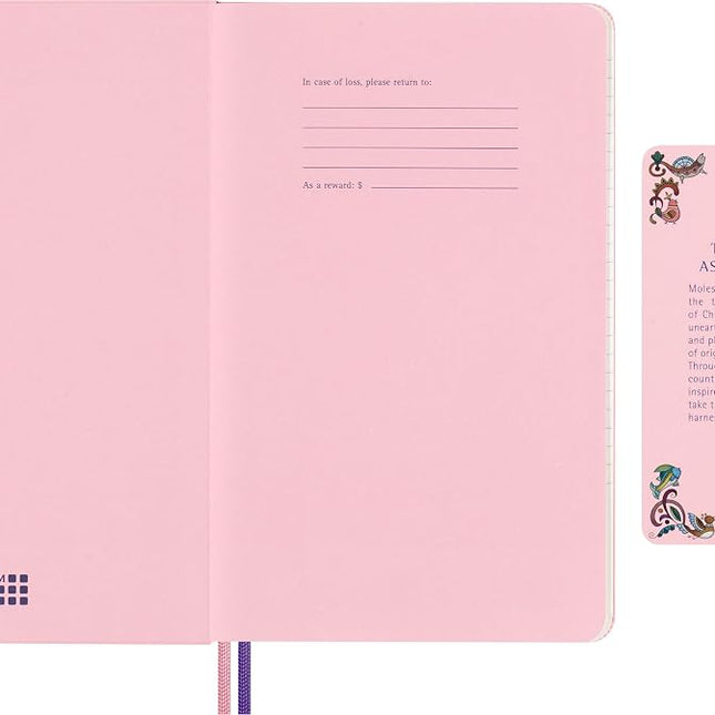 Moleskine Limited Edition Sakura Notebook with lenticular optical-effect cover by Momoko Sakura, Hard Cover, Ruled, Large (5" x 8.25"), Maruko floral, 176 pages