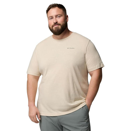 Columbia Men's Thistletown Hills Short Sleeve Hiking Shirt, Ancient Fossil Heather, Large