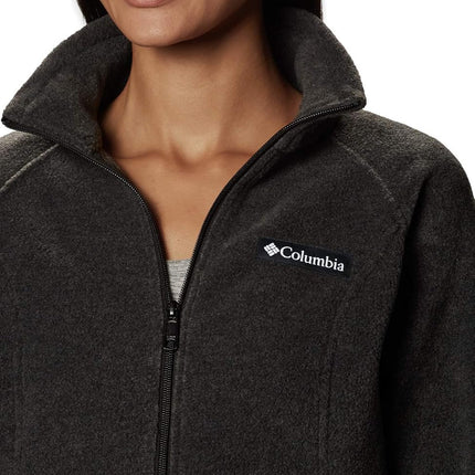 Columbia Women's Benton Springs Full Zip Fleece Jacket, Charcoal Heather, 1X