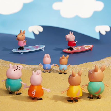 Peppa Pig Peppa Visits Australia Campervan Vehicle Preschool Toy; Includes 8 Figures, 4 Accessories, for Ages 3 and Up