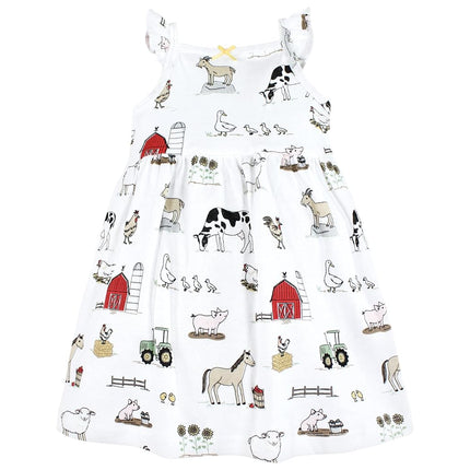 Robes en coton Hudson Baby pour bébés filles, motif Ferme, 9-12 mois