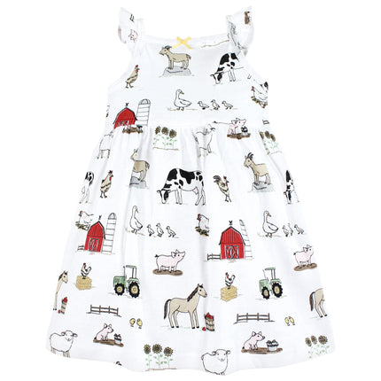 Hudson Baby Baby Girls' Cotton Dresses, Farm, 12-18 Months