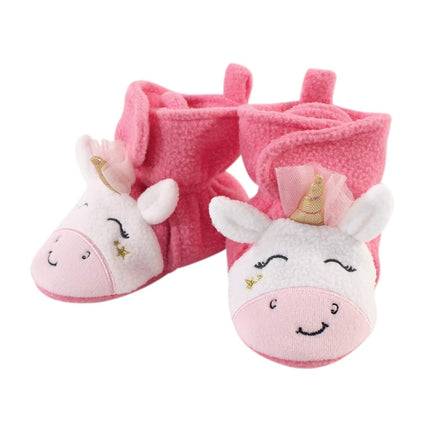 Hudson Baby Unisex-Child Cozy Fleece Booties Slipper Sock, Miss Fox, 6-12 Months