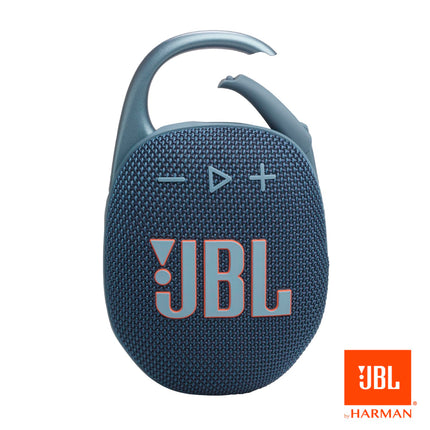 JBL Clip 5 - Altavoz Bluetooth ultraportátil, impermeable y a prueba de polvo, Gran sonido Pro con bajos potentes, Mosquetón integrado, Hasta 12 horas de reproducción, Fabricado en parte con materiales reciclados (Azul)