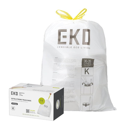EKO 9.3 Gallon / 30–35 Liter Drawstring Trash Bags
