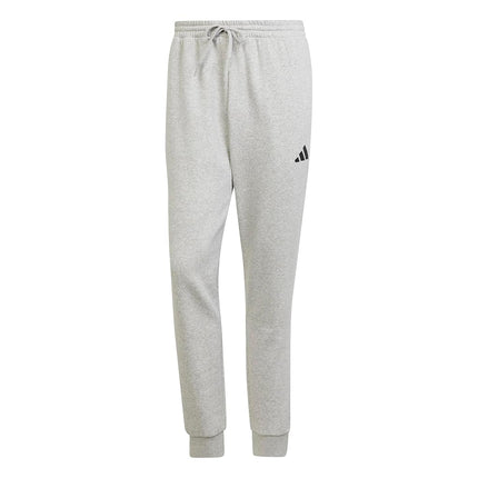adidas Men's Essentials FeelCozy Fleece Pants, Medium Grey Heather/Black, X-Small