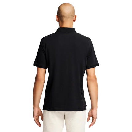 IZOD Men's Short Sleeve Interlock Polo Shirt, Black, Medium