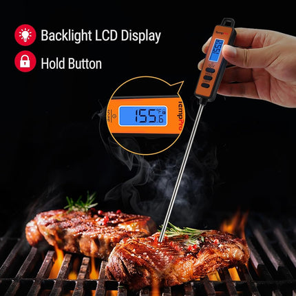 TempPro Infrared Thermometer -58°F~1022°F, Heat Temperature Gun for Cooking, Adjustable Emissivity for Pizza Oven, Griddle,Grill, HVAC, Engine, Meat Thermometer Included(Previously ThermoPro)