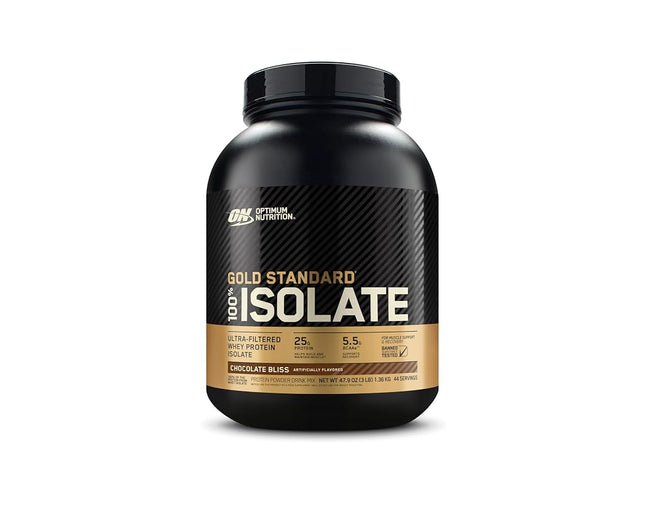 Optimum Nutrition Gold Standard 100% Whey Isolate Protein Powder, Chocolate Flavour, 1.36kg - [packaging may vary]