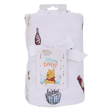 Manta súper suave para bebé de Disney Winnie the Pooh y Eeyore, regalo navideño de Navidad Blanca de Sherpa