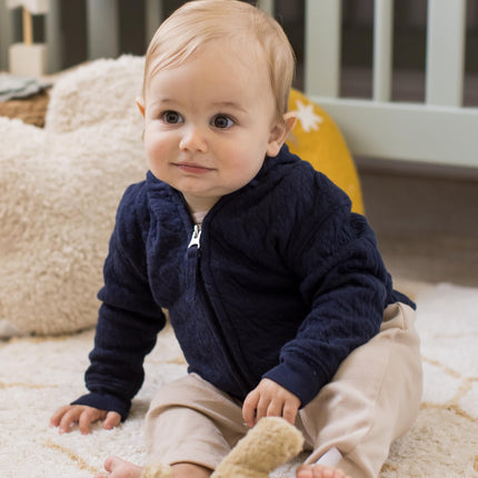 Burt's Bees Baby - Sudaderas unisex de bebé para niñas y niños, Midnight Quilted Bee, 3 meses