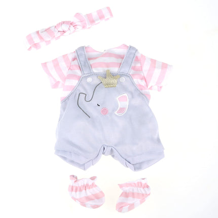 Berenguer Grey overall shorts with pink stripes, h