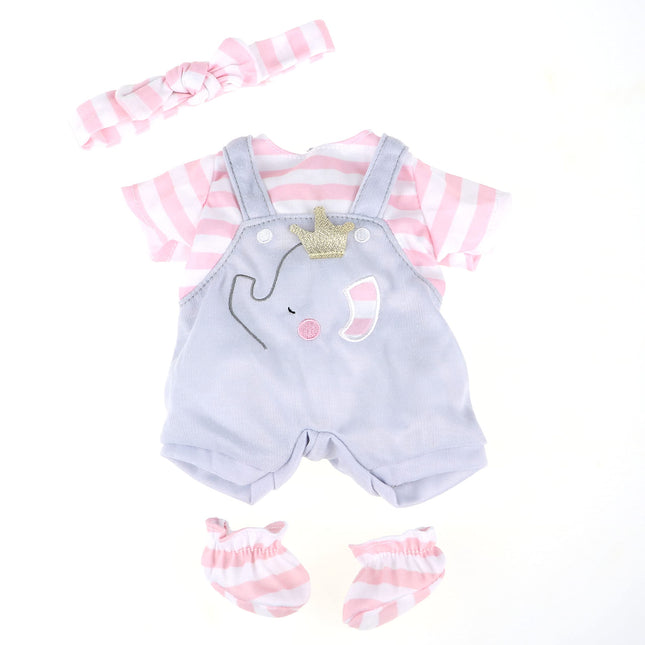Berenguer Grey overall shorts with pink stripes, h