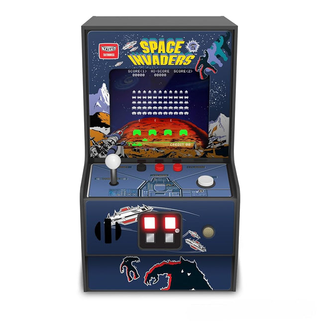 My Arcade Space Invaders Mini Arcade Machine - Micro Player Table Top Arcade Machine, Portable Handheld Game, Retro Gaming Console, Mini Retro Games Machines for Kids & Adults