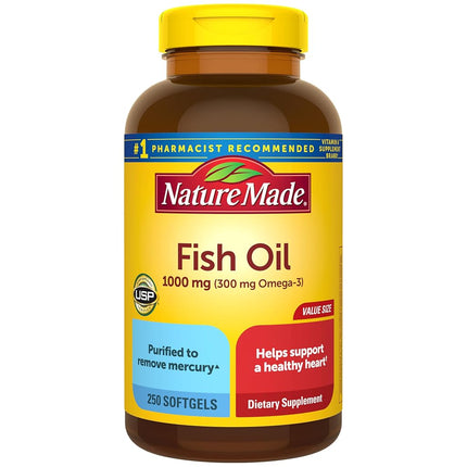 Nature Made Fish Oil, 300 mg Omega-3, 250-Count