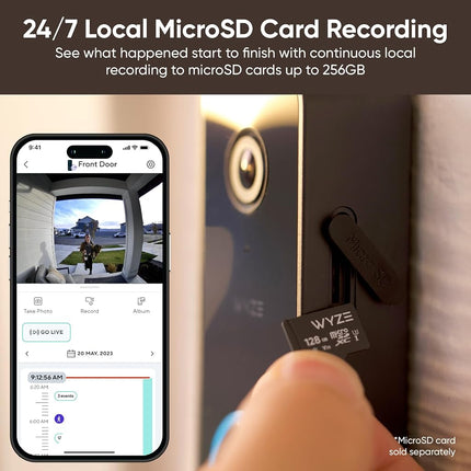 WYZE Video Doorbell v2, Wired, 2K Video, Two-Way Audio, Color Night Vision, Works with Existing Chime and IP65 Weather Resistant, Compatible with Alexa & Google Assistant, Black