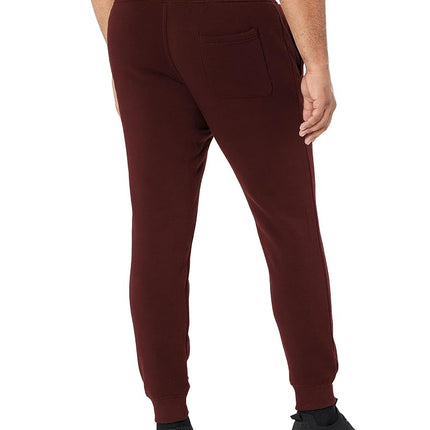 Southpole Men's Basic Active Fleece Jogger Pants-Regular and Big & Tall Sizes, Burgundy, Medium
