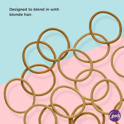 Goody Women's Ouchless 4mm Elastics, Blondes, Beach Blonde (Pack of 3)