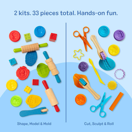Set de actividades Melissa & Doug Clay Play con herramientas de escultura y 8 botes de plastilina